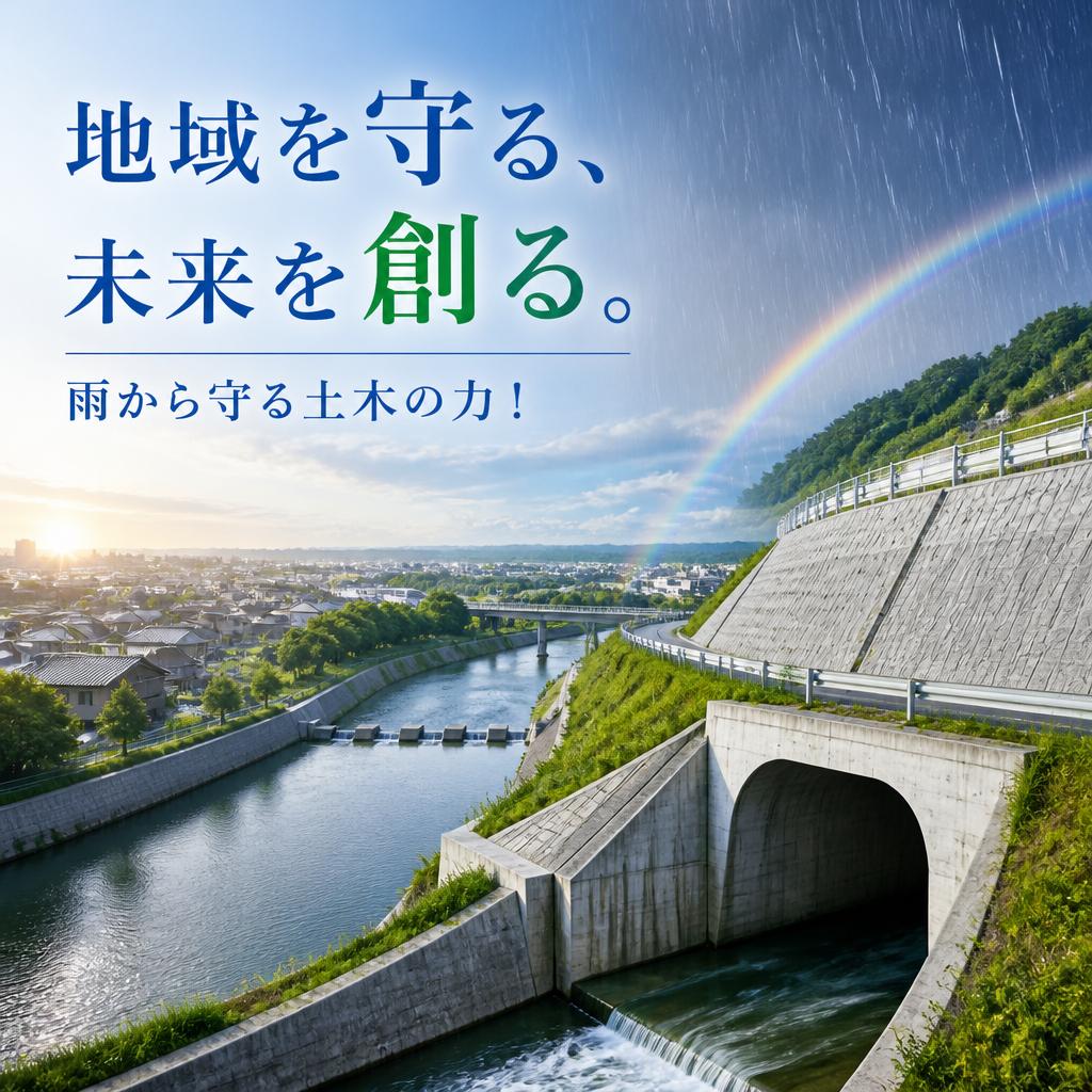 地域を守る、未来を創る。雨から守る土木の力！