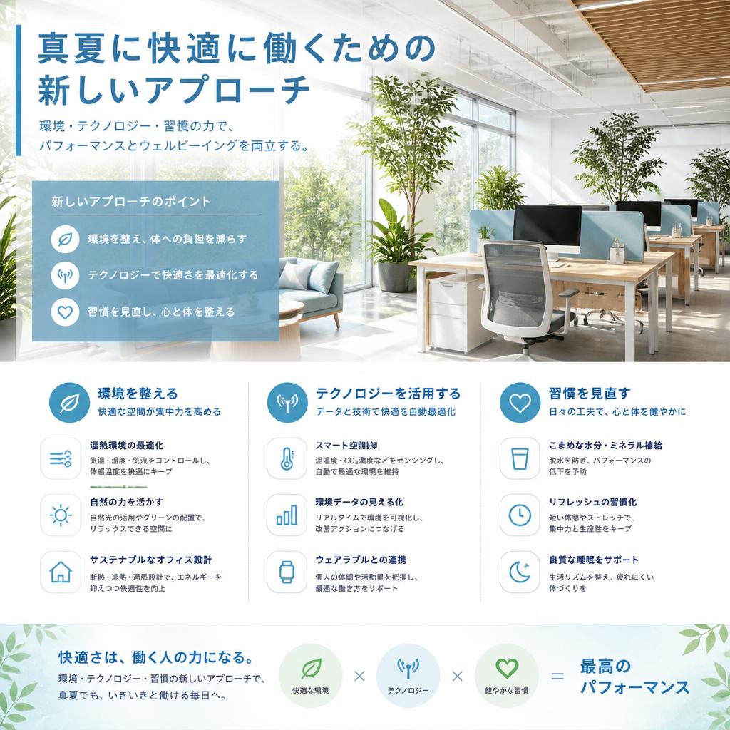 真夏に快適に働くための新しいアプローチ