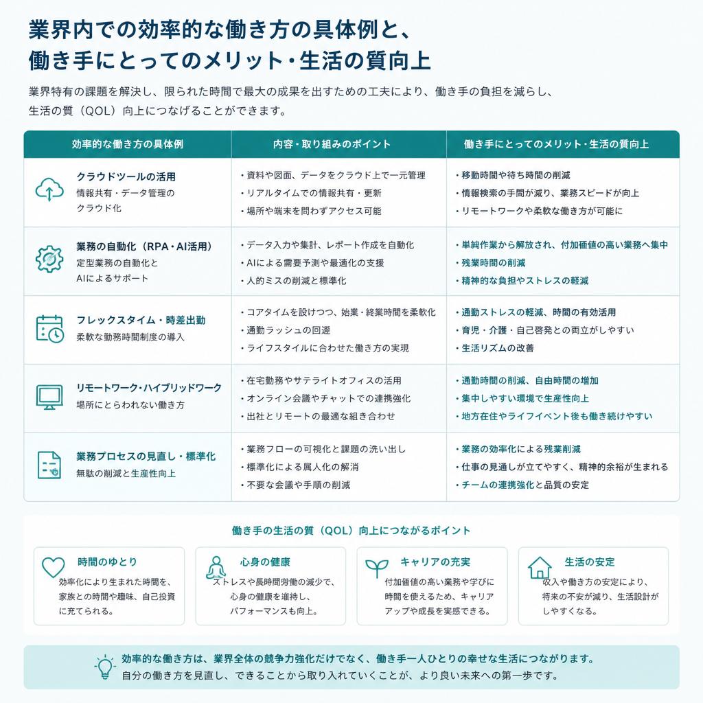 4. 効率的な働き方とそのメリット