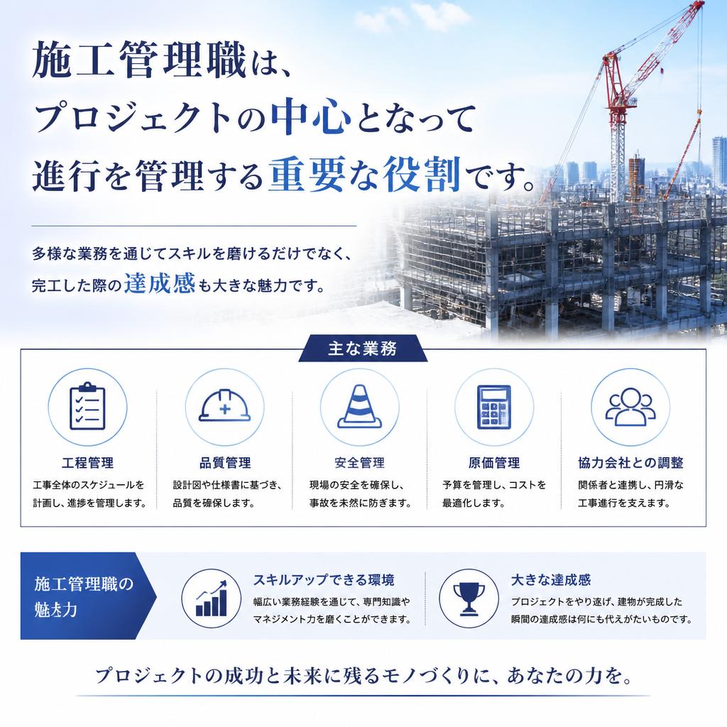 施工管理職の魅力