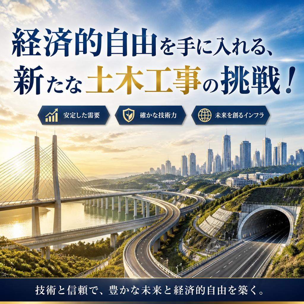 経済的自由を手に入れる、新たな土木工事の挑戦！